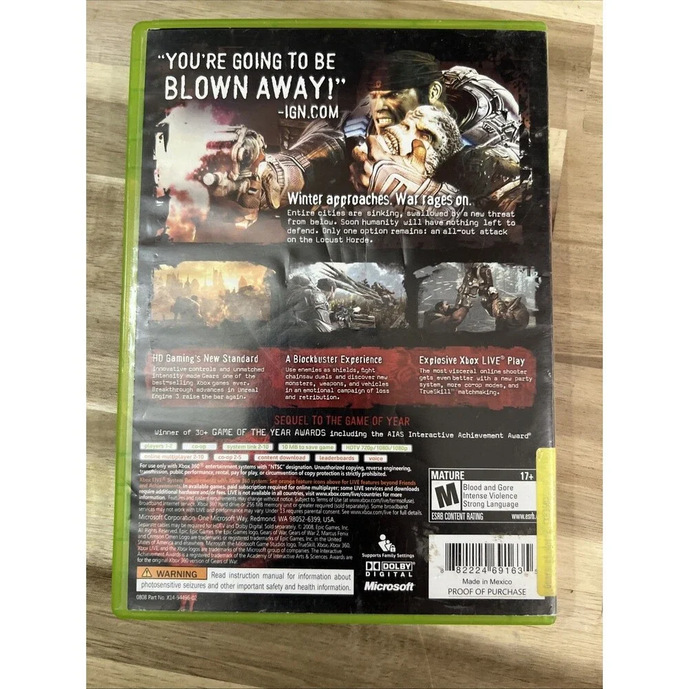 Gears of‎ War 2 - Microsoft Xbox 360